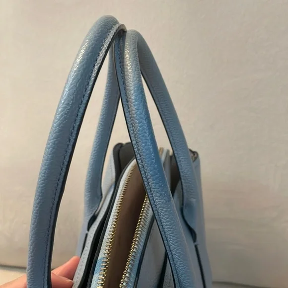 Kate Spade Margaux Medium Satchel Crossbody Bag in Blue with Silver Hardware - Picture 17 of 17